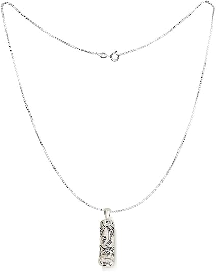 “Shaddai” Hebrew Protection scroll necklace - 925 Sterling Silver Mezuzah