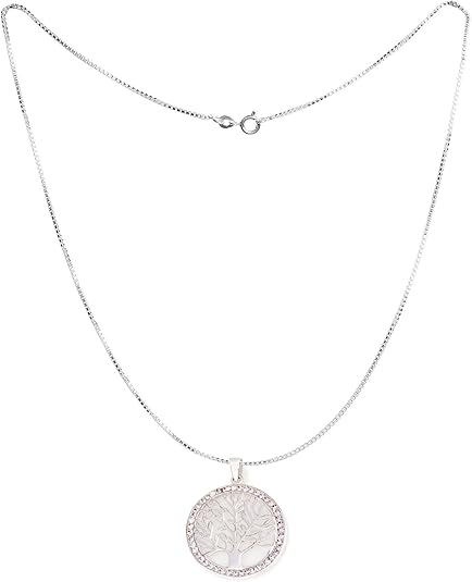 Openwork Tree of Life Pendant – 5 Color Options – 925 Sterling Silver