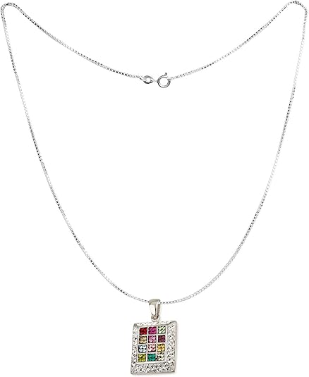 Hoshen Ephod Pendant Necklace – 12 Tribes of Israel 925 Sterling Silver with Color Options