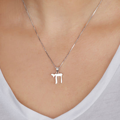 Chai Pendant – 925 Sterling Silver Hebrew Symbol of Life