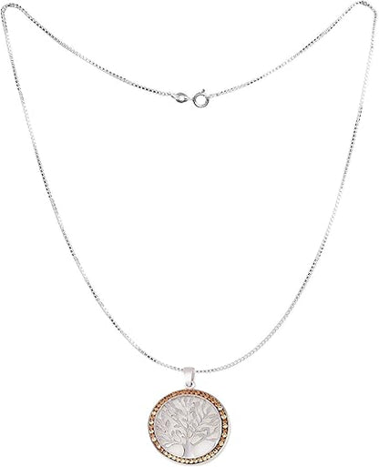 Openwork Tree of Life Pendant – 5 Color Options – 925 Sterling Silver
