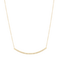Curved CZ Bar Jewelry Set – 925 Sterling Silver with 14K Gold Plating