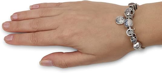 Hamsa Charm – 925 Sterling Silver – Choose White or Multicolor CZ – Spiritual Protection Bead