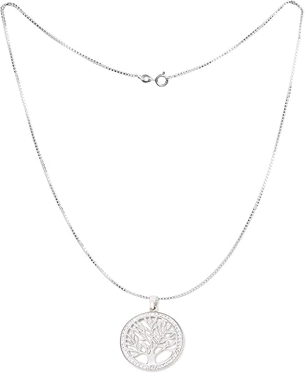 Openwork Tree of Life Pendant – 5 Color Options – 925 Sterling Silver