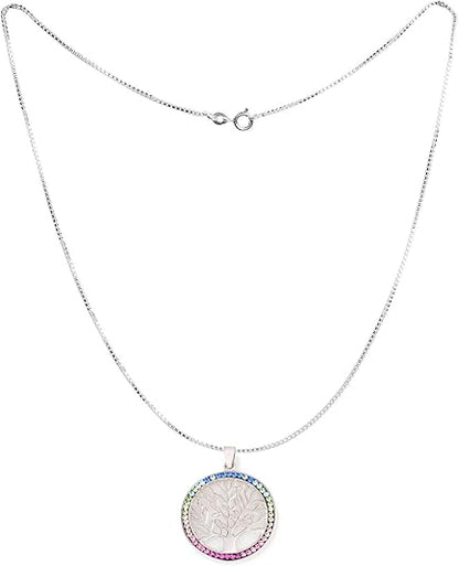 Openwork Tree of Life Pendant – 5 Color Options – 925 Sterling Silver