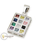 Hoshen Pendant – 12 Tribes of Israel – 925 Sterling Silver with Multicolor Stones