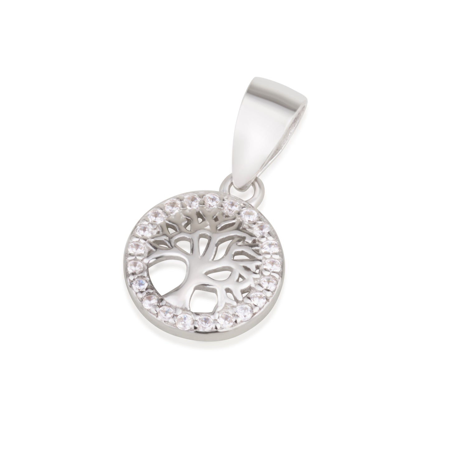 Tree of Life Necklace – 925 Sterling Silver with White or Multicolor Stones – Jewish Spiritual Jewelry