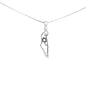 Map of Israel Thin Pendent Necklace with Star of David 925 sterling silver