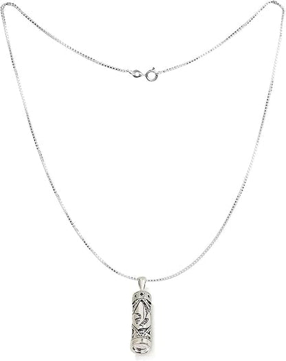 “Shaddai” Hebrew Protection scroll necklace - 925 Sterling Silver Mezuzah