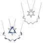 925 Sterling Silver Butterfly Necklace – Folding Star of David Pendant | Double-Sided, Two-Way Design – Small or Large
