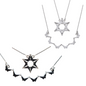 925 Sterling Silver Butterfly Necklace – Folding Star of David Pendant | Double-Sided, Two-Way Design