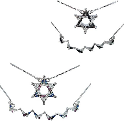 925 Sterling Silver Butterfly Necklace – Folding Star of David Pendant | Double-Sided, Two-Way Design