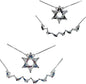 925 Sterling Silver Butterfly Necklace – Folding Star of David Pendant | Double-Sided, Two-Way Design