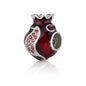 Red Pomegranate Charm – 925 Sterling Silver with Enamel & CZ – 2 Color Options
