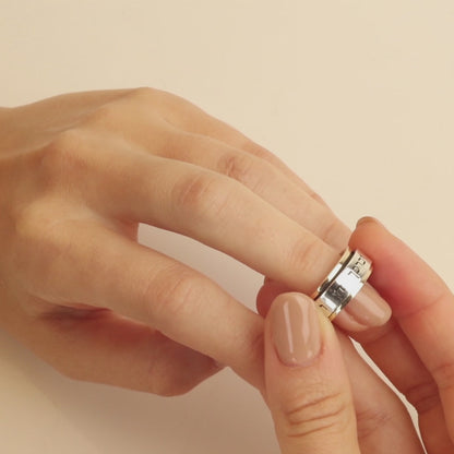 Spinning Rings Birkat Kohanim - May The Lord Bless You And Keep You Safe (Numbers 6:24) 9k solid Gold 925 Sterling Silver