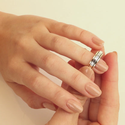 This Too Shall Pass Spinning Ring 925 Sterling Silver 9k Gold king Solomon ring