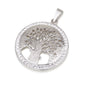 Tree of Life Pendant – 925 Sterling Silver Rhodium – Cut-Out Design – 5 Colors – 1.1"
