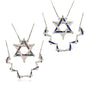 925 Sterling Silver Butterfly Necklace – Folding Star of David Pendant | Double-Sided, Two-Way Design – Small or Large