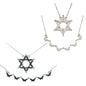 Folding Star of David Necklace – 925 Silver, Butterfly Pendant, Small or Large