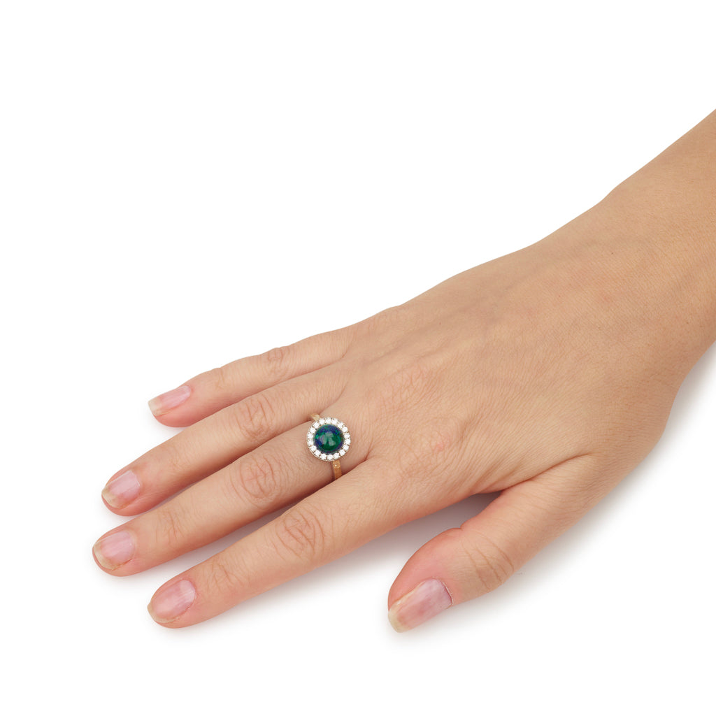 Eilat Stone ring (king Solomon stone) 925 Sterling Silver 9k solid Gold