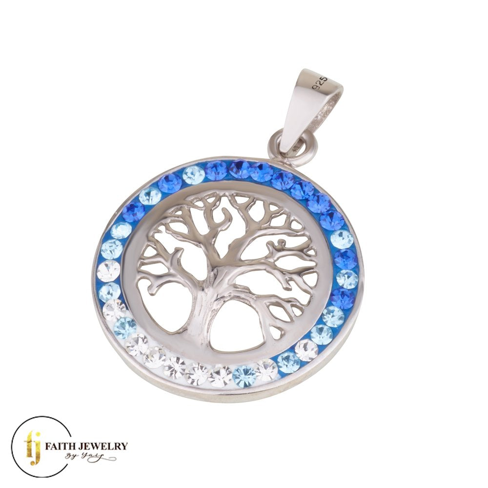 Tree of Life Pendant – 5 Color Options – 925 Sterling Silver