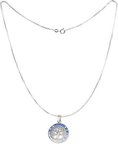 Tree of Life Pendant – 5 Color Options – 925 Sterling Silver