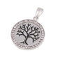 Tree of Life Pendant with Colored Crystals – 5 color choice. 925 Sterling Silver, Made in Israel