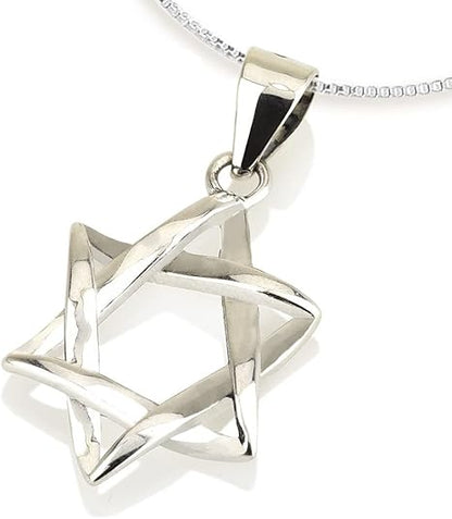 Oxidized Star of David Pendant – 925 Sterling Silver