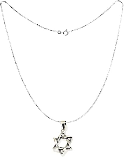Oxidized Star of David Pendant – 925 Sterling Silver