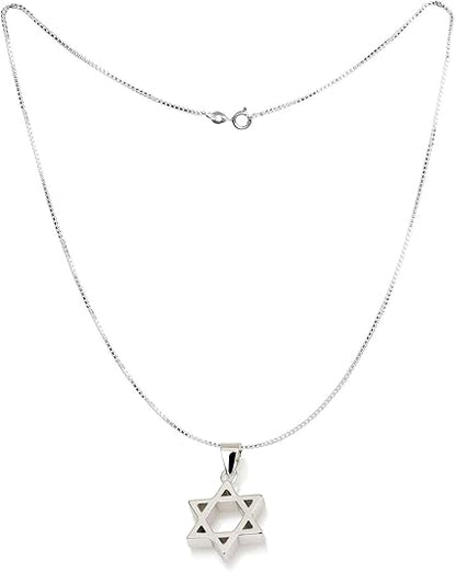 Small & Thick Star of David Pendant – 925 Solid Sterling Silver from Israel