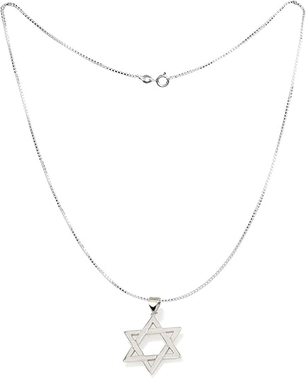 Large & Slim Star of David Pendant – 925 Sterling Silver from Israel