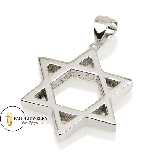 Classic Star of David Pendant – 925 Sterling Silver from Israel