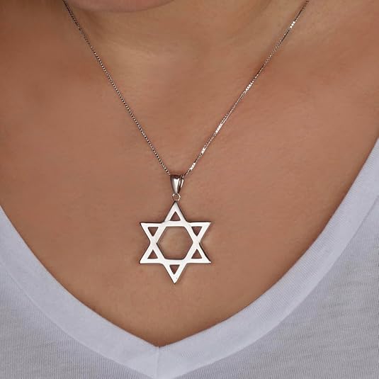 Large & Thick Star of David Pendant - 925 Sterling Silver