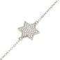 Star of David Bracelet – 925 Sterling Silver with Zircon Stones – Jewish Jewelry for Women, Girls & Bat Mitzvah Gift