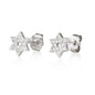 Star of David Stud Earrings – 925 Sterling Silver with CZ Stones – Matching Set Available